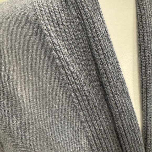 NWT White House Black Market Gray Open Front Long Cardigan - Picture 2 of 8